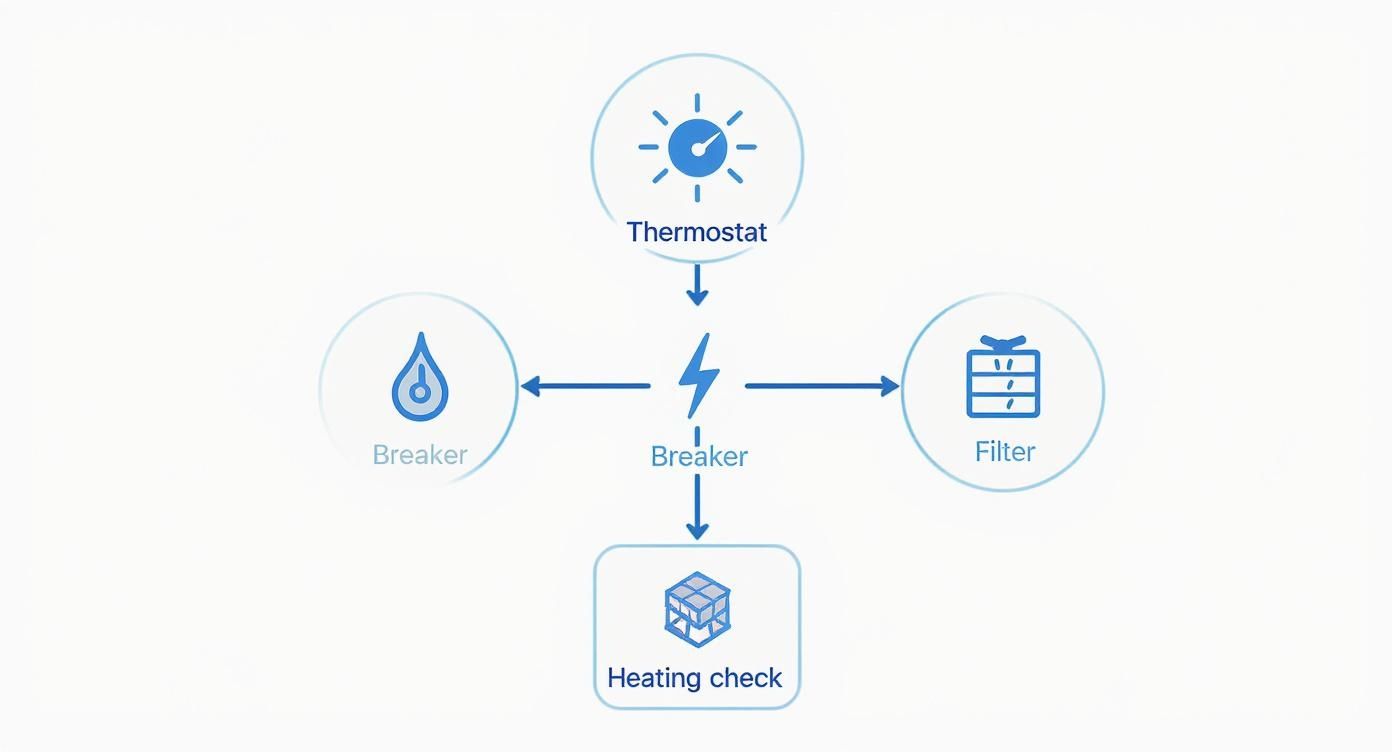 Infographic about repair heating system